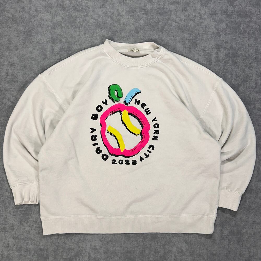 Dairy Boy New York 2023 Tennis Apple oversized pop up exclusive sweatshirt mn XL